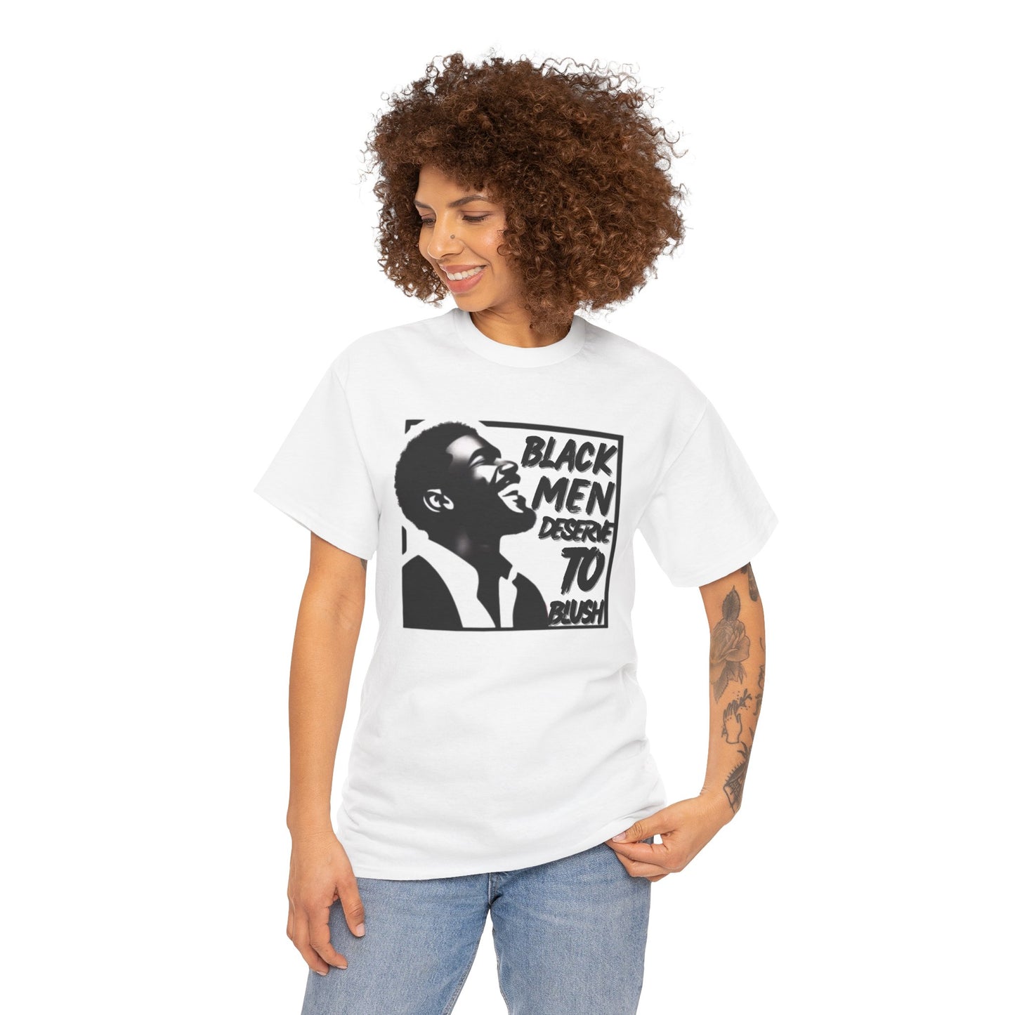 Black Men Deserve to Blush™ Unisex Portrait T-Shirt